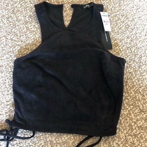 NWT Express Black Crop Top